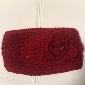 Maroon Head Piece with flower